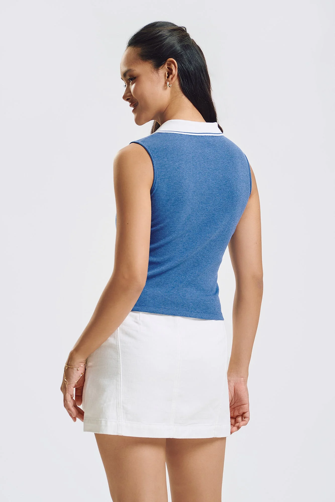 Slim Ribbed Knit Top - Image 7
