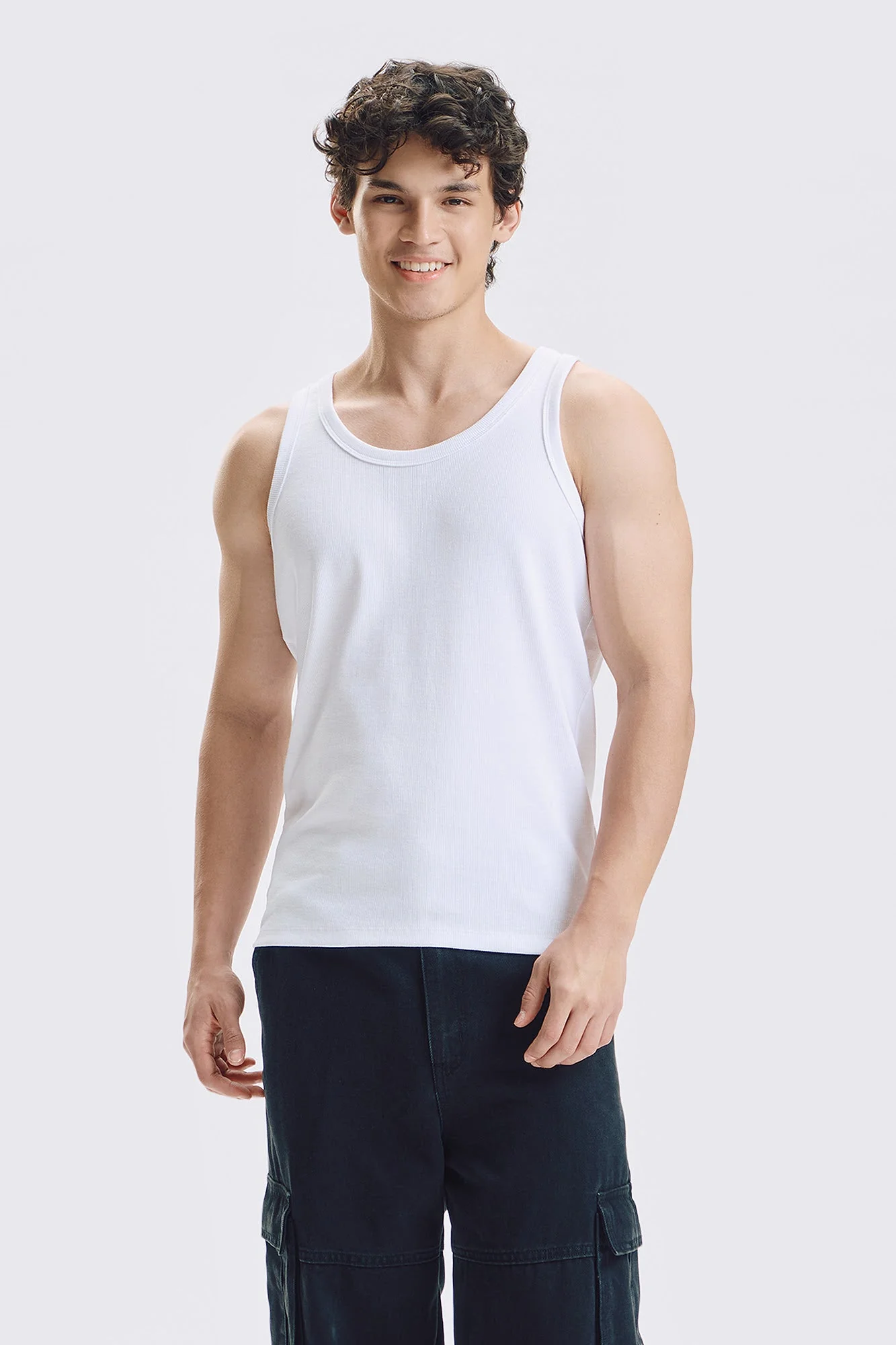 Slim Ribbed Tank Top - Image 18