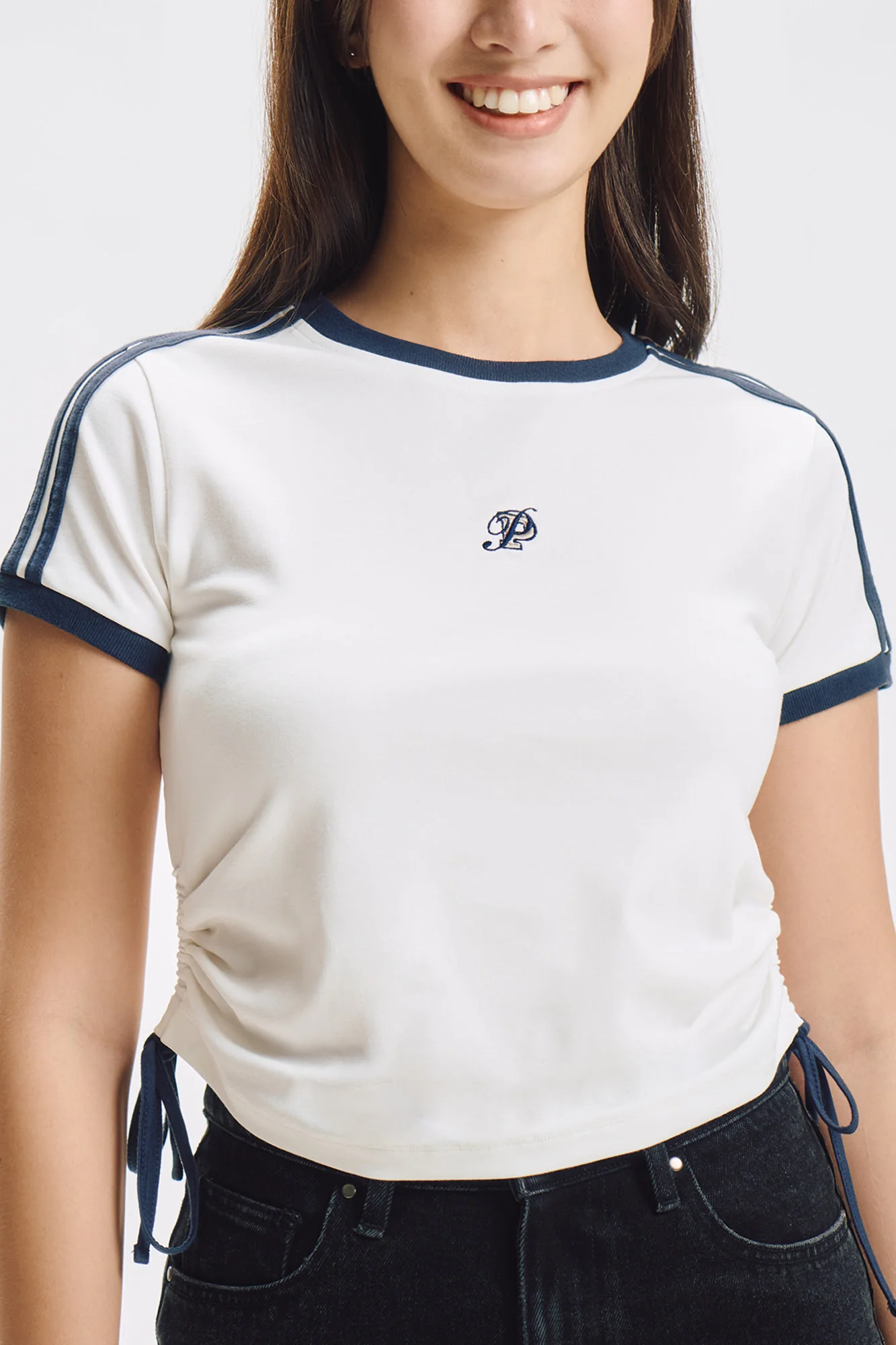 Slim Top with Side Ruching - Image 2