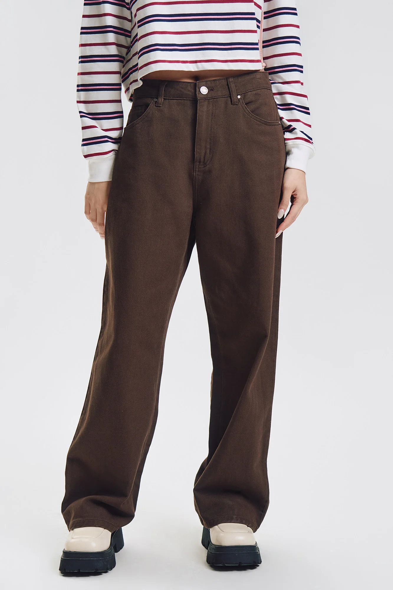Straight Colored Denim Jeans