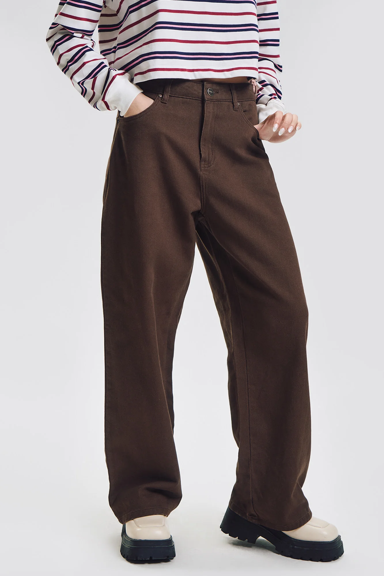 Straight Colored Denim Jeans - Image 3