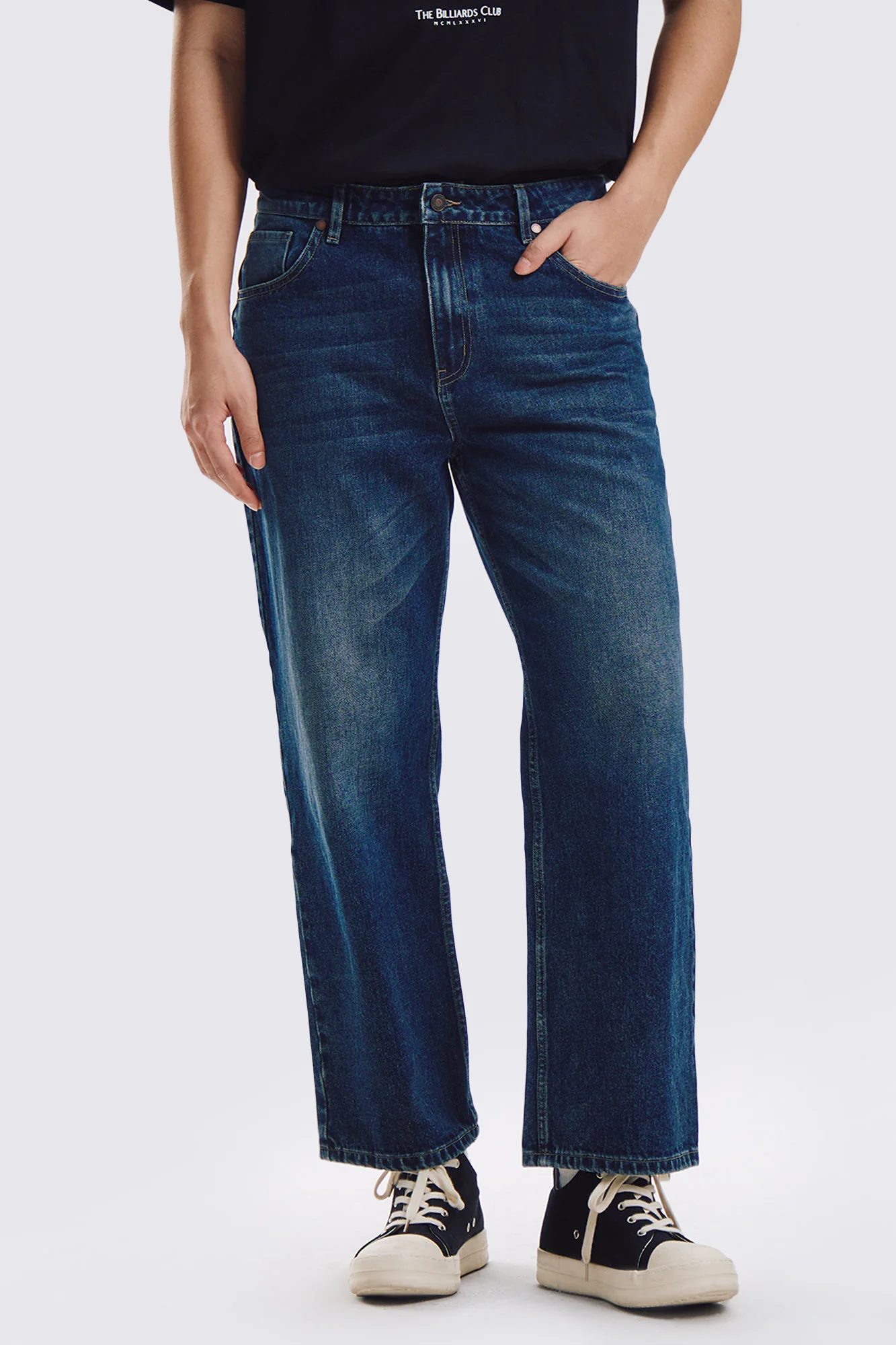 Straight Fit 5-Pocket Denim Jeans