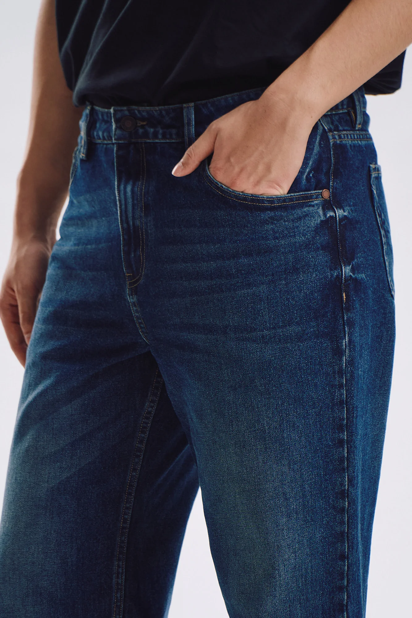 Straight Fit 5-Pocket Denim Jeans - Image 2