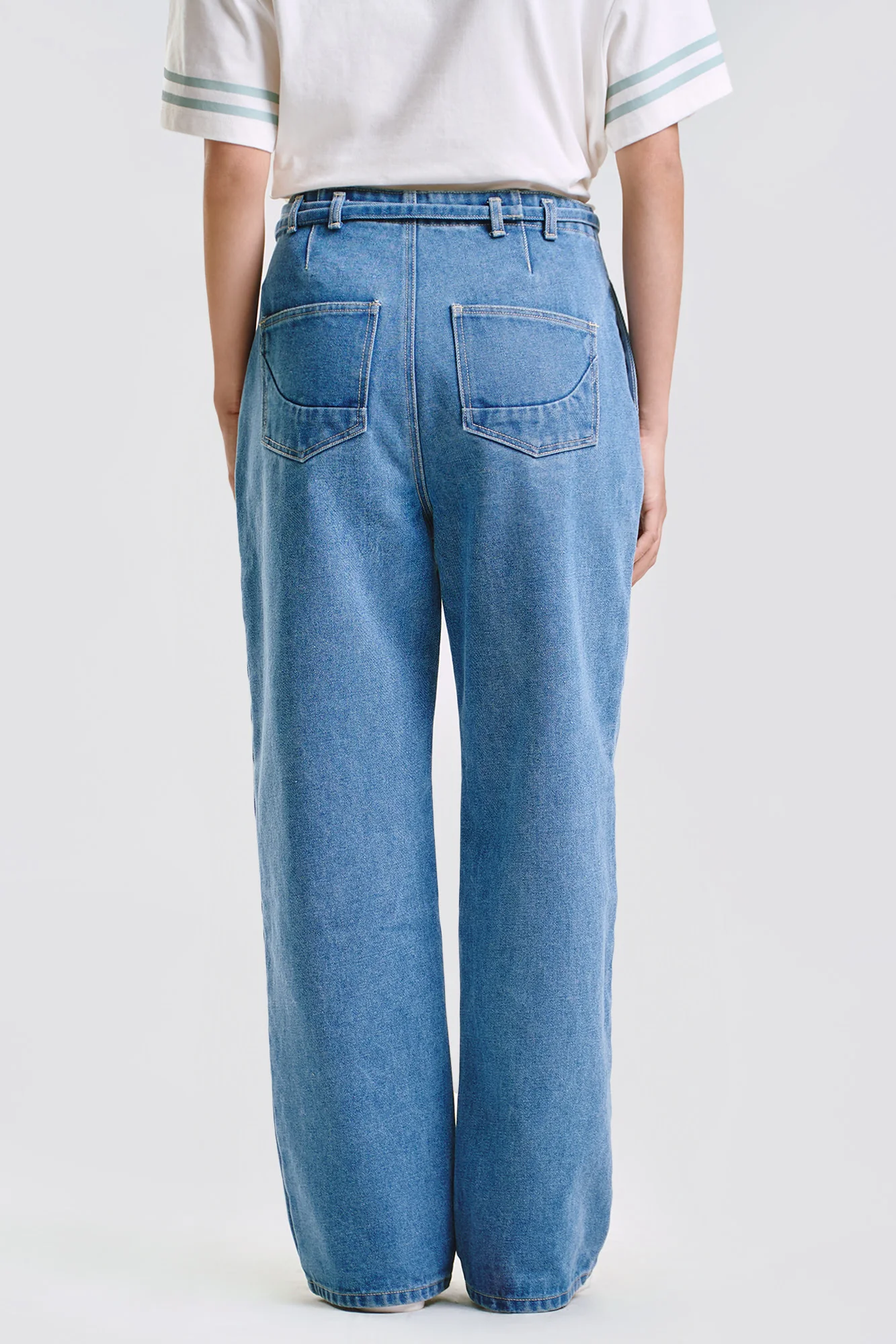 Straight Fit Jeans with Belt - Image 3