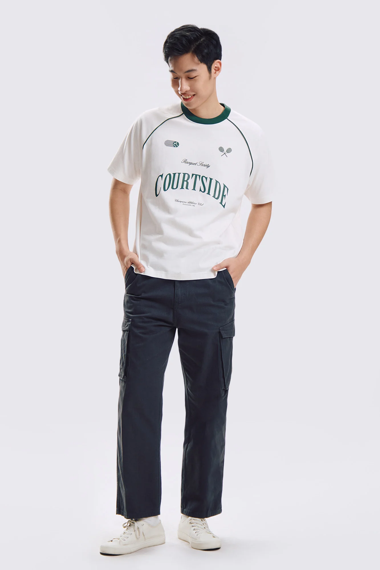 Straight Fit Washed Cargo Pants - Image 5