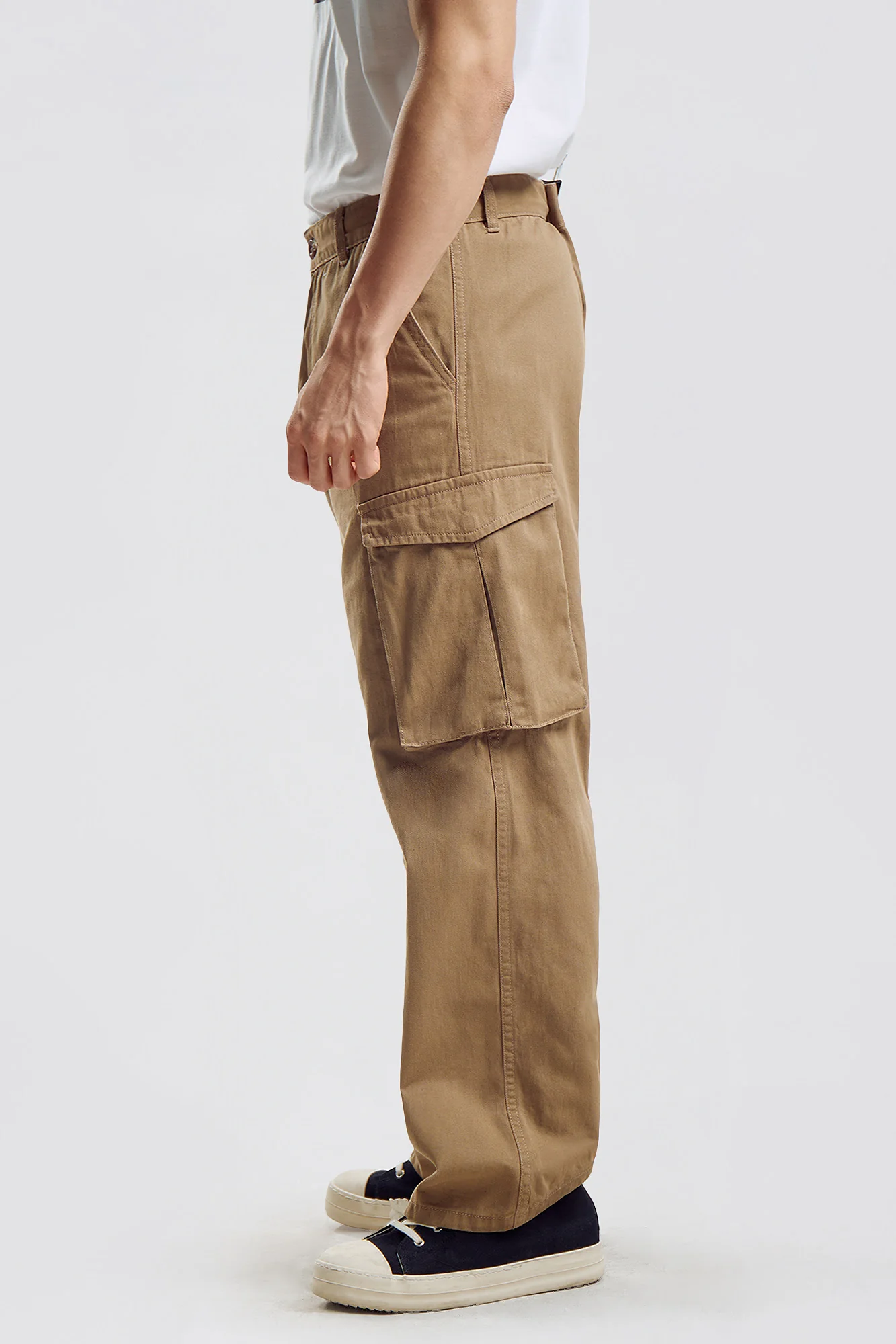 Straight Fit Washed Cargo Pants - Image 3