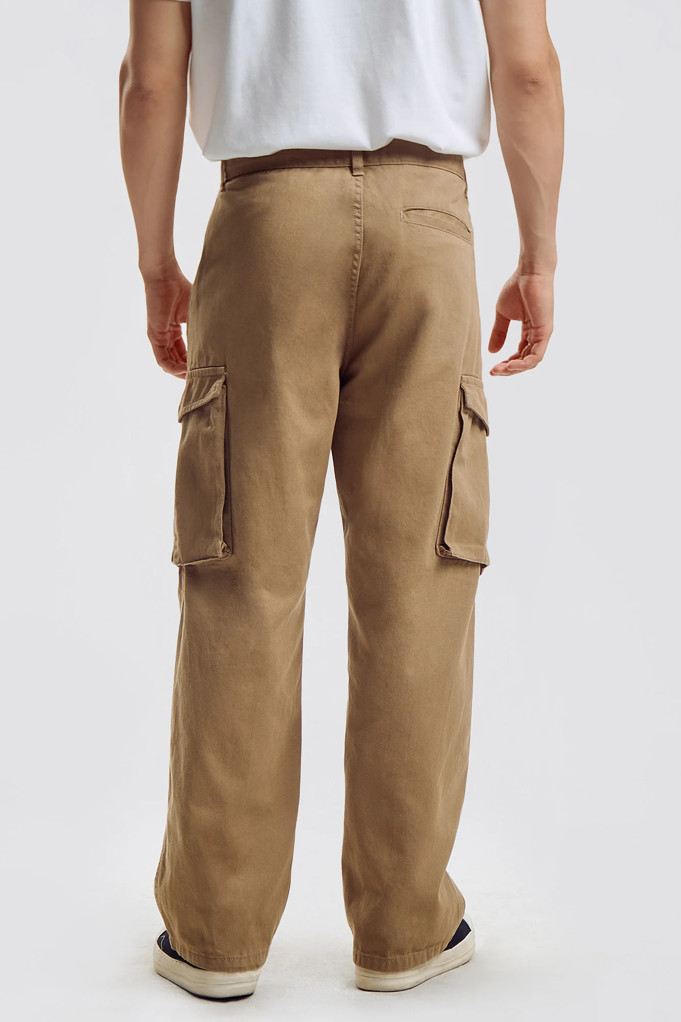 Straight Fit Washed Cargo Pants - Image 4