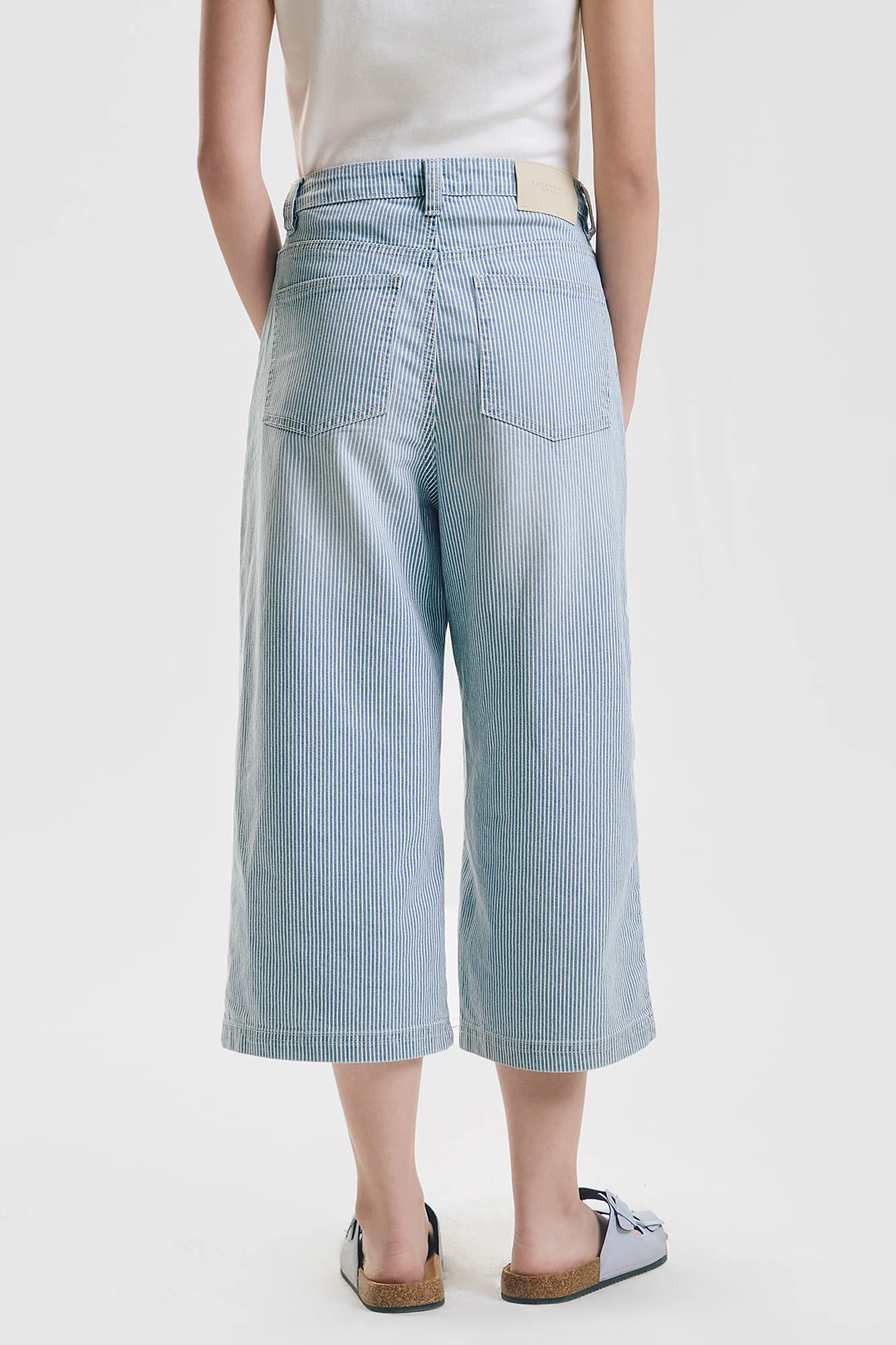 Striped Denim Culottes - Image 3
