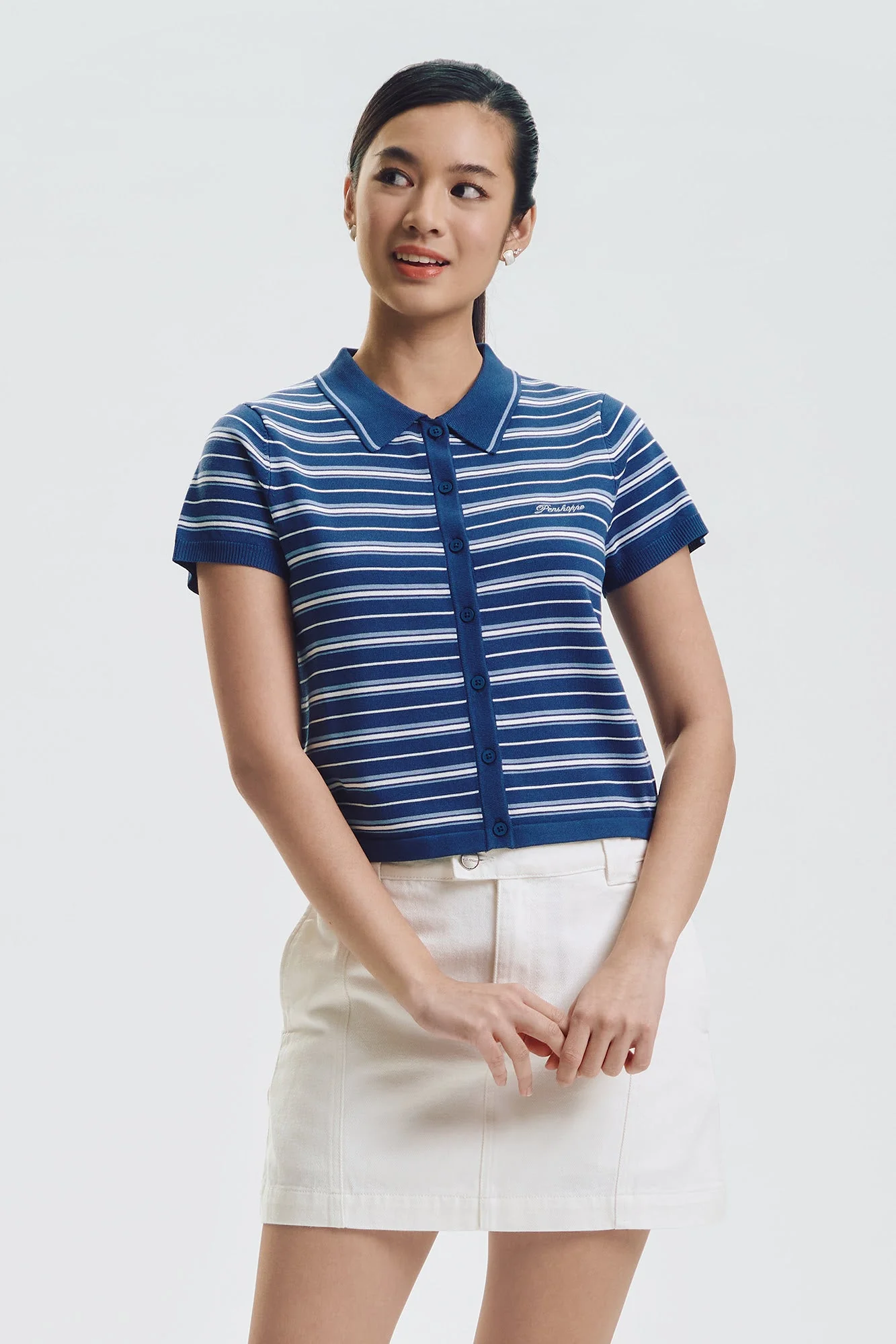 Striped Light Knit Polo - Image 5