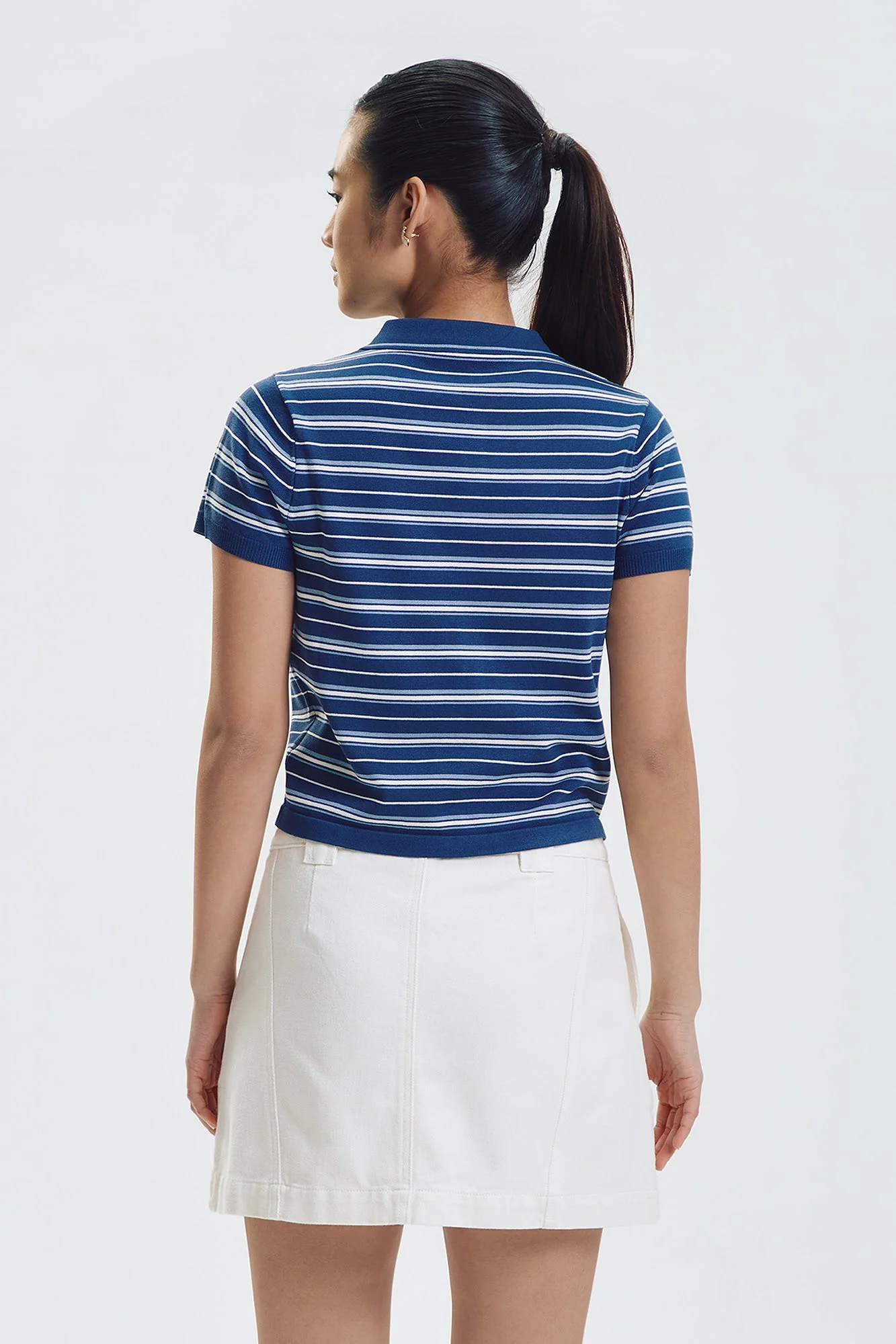 Striped Light Knit Polo - Image 7