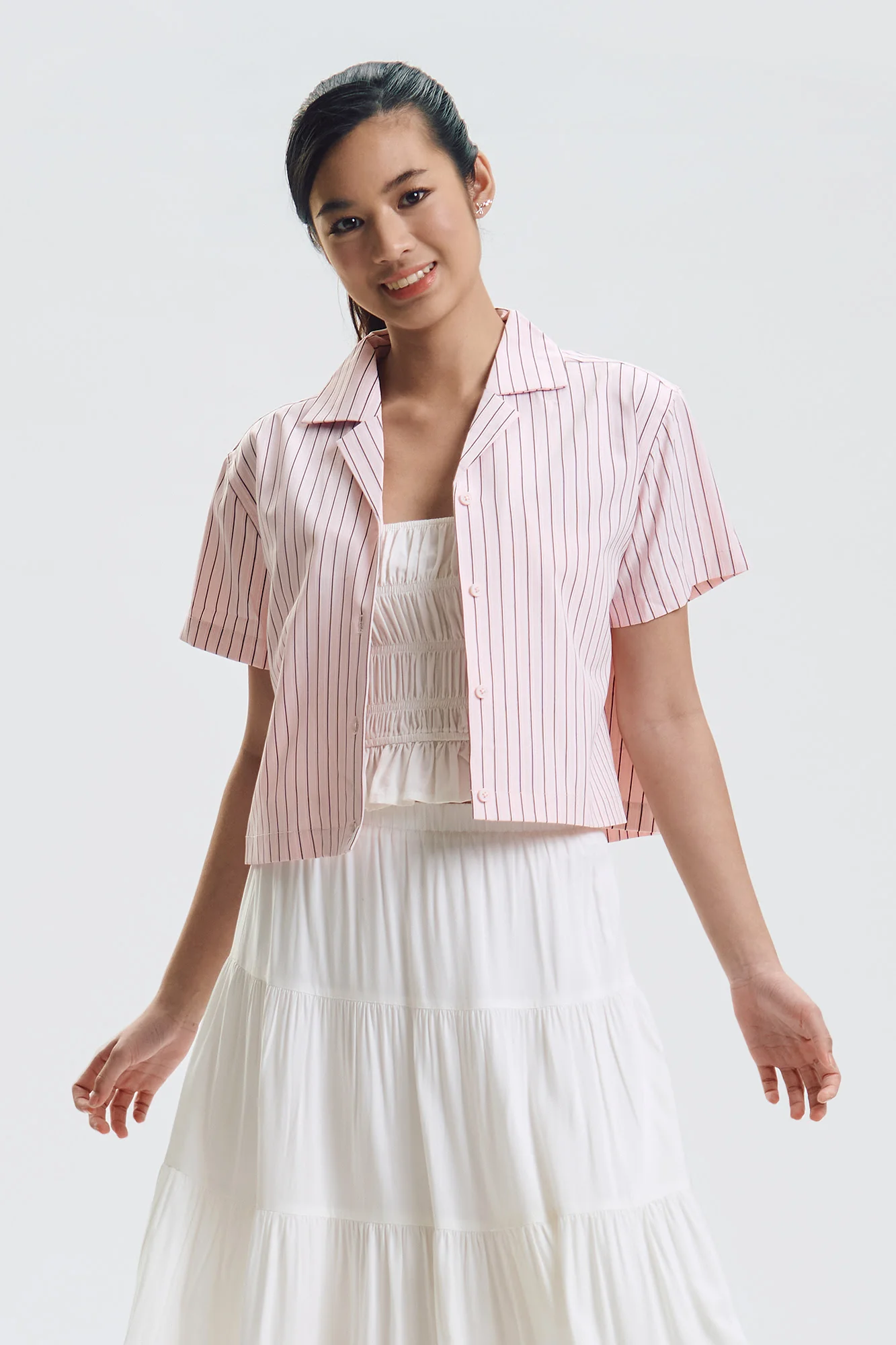Striped Relaxed Button Down Shirt