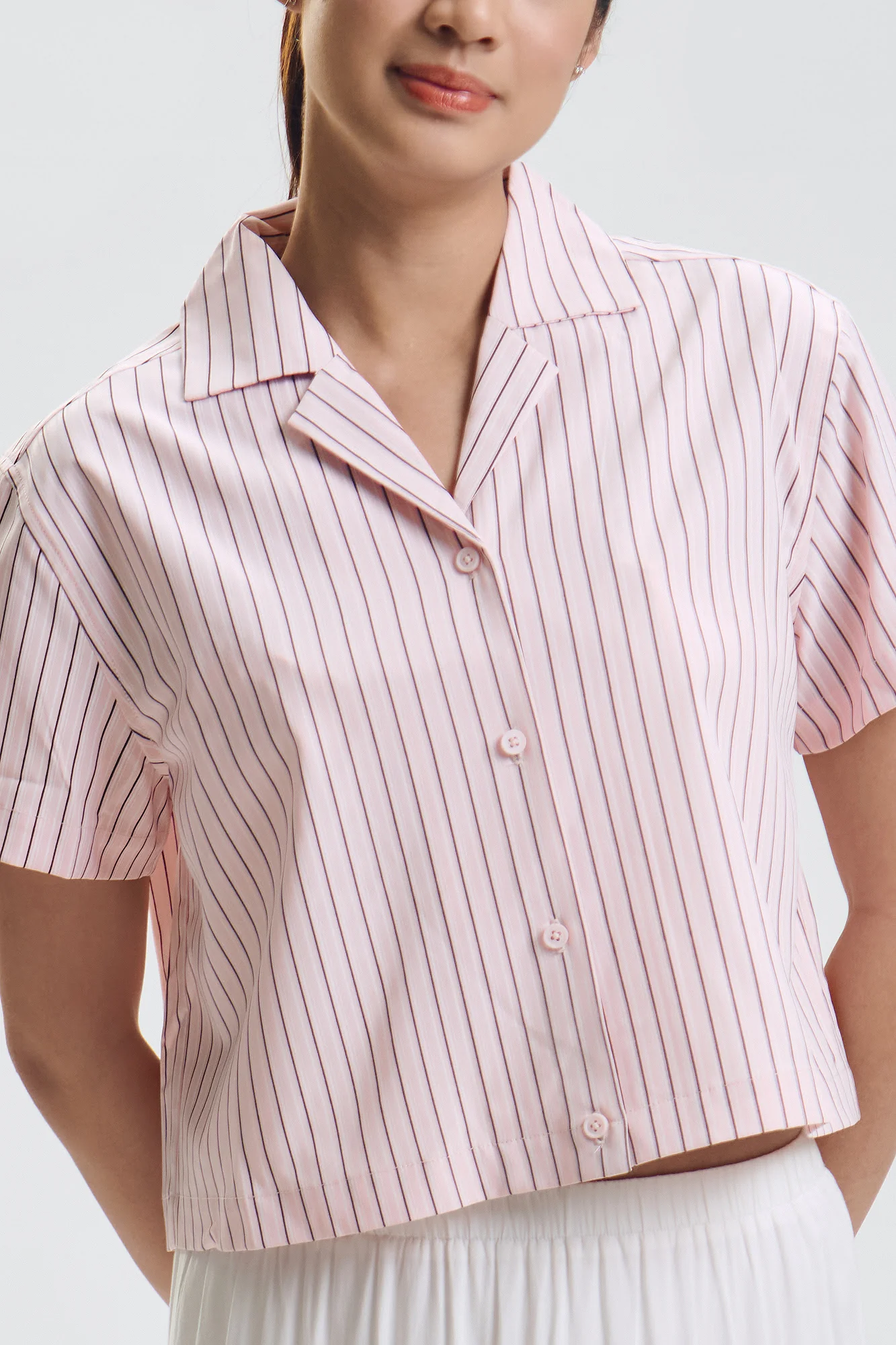 Striped Relaxed Button Down Shirt - Image 2