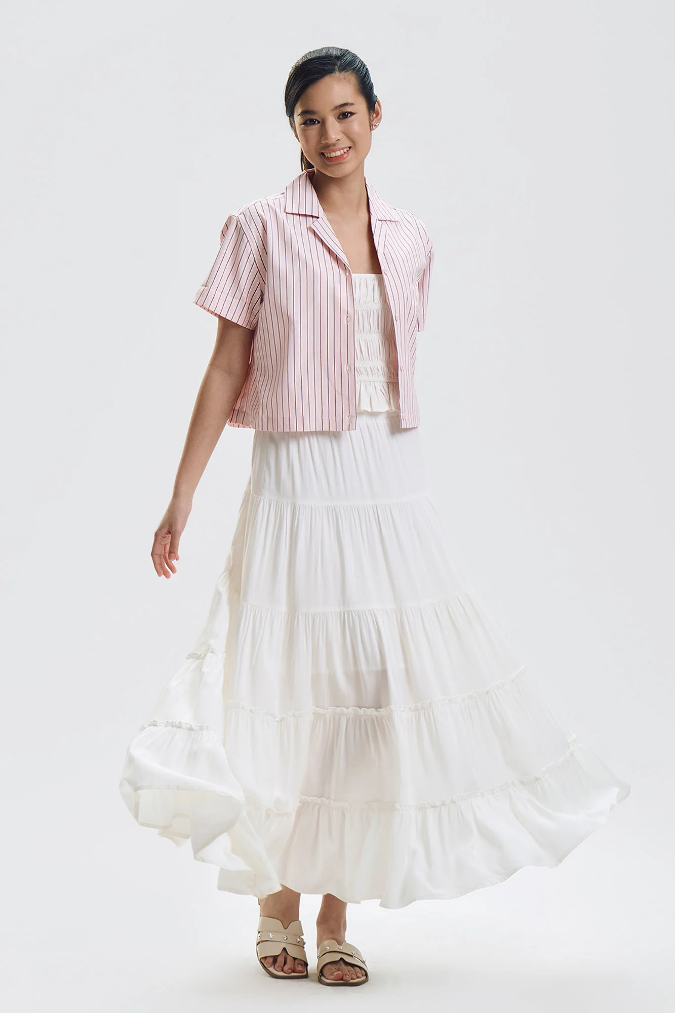 Striped Relaxed Button Down Shirt - Image 4