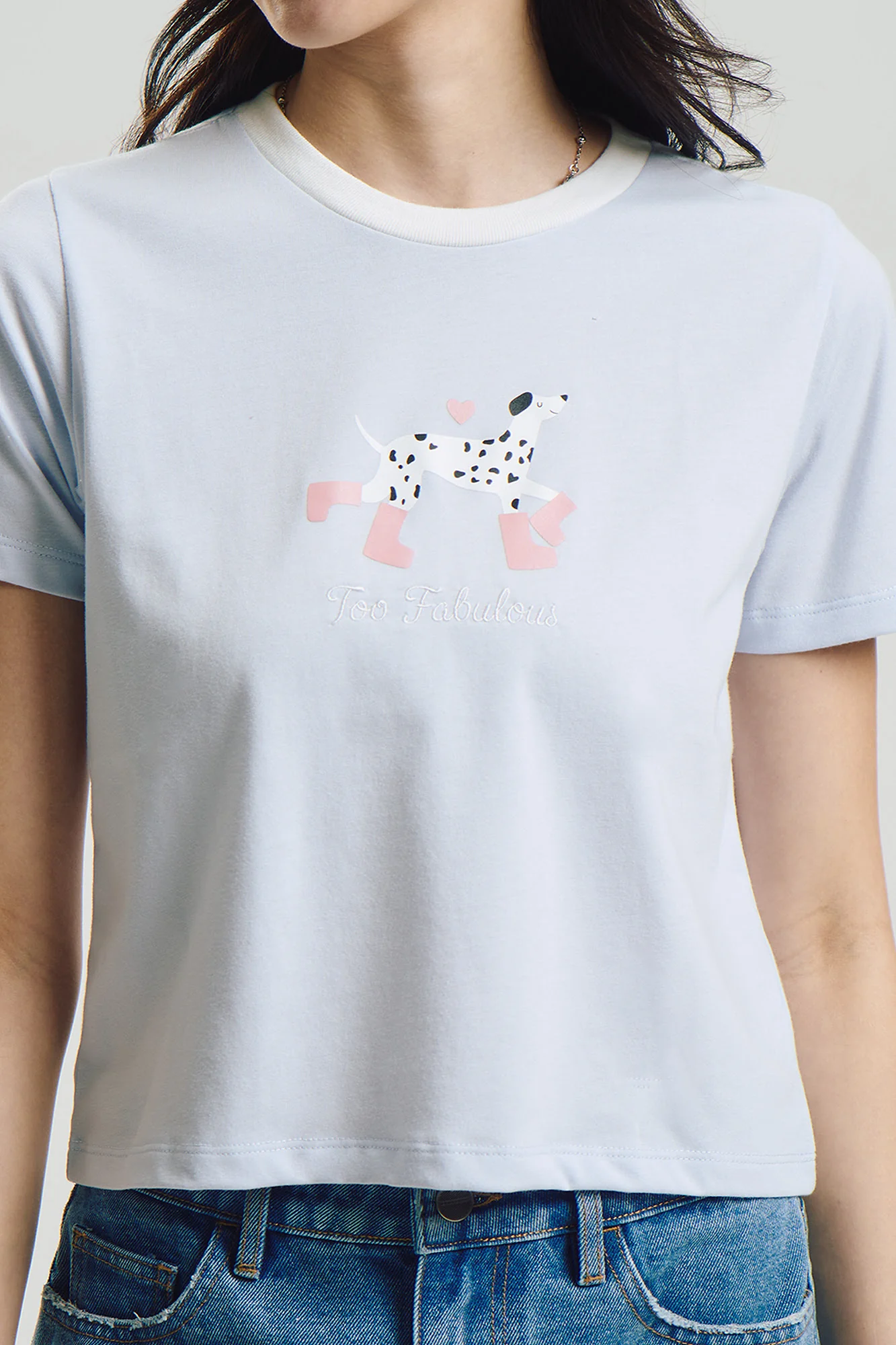 Too Fabulous Relaxed Ringer Graphic T-Shirt - Image 2