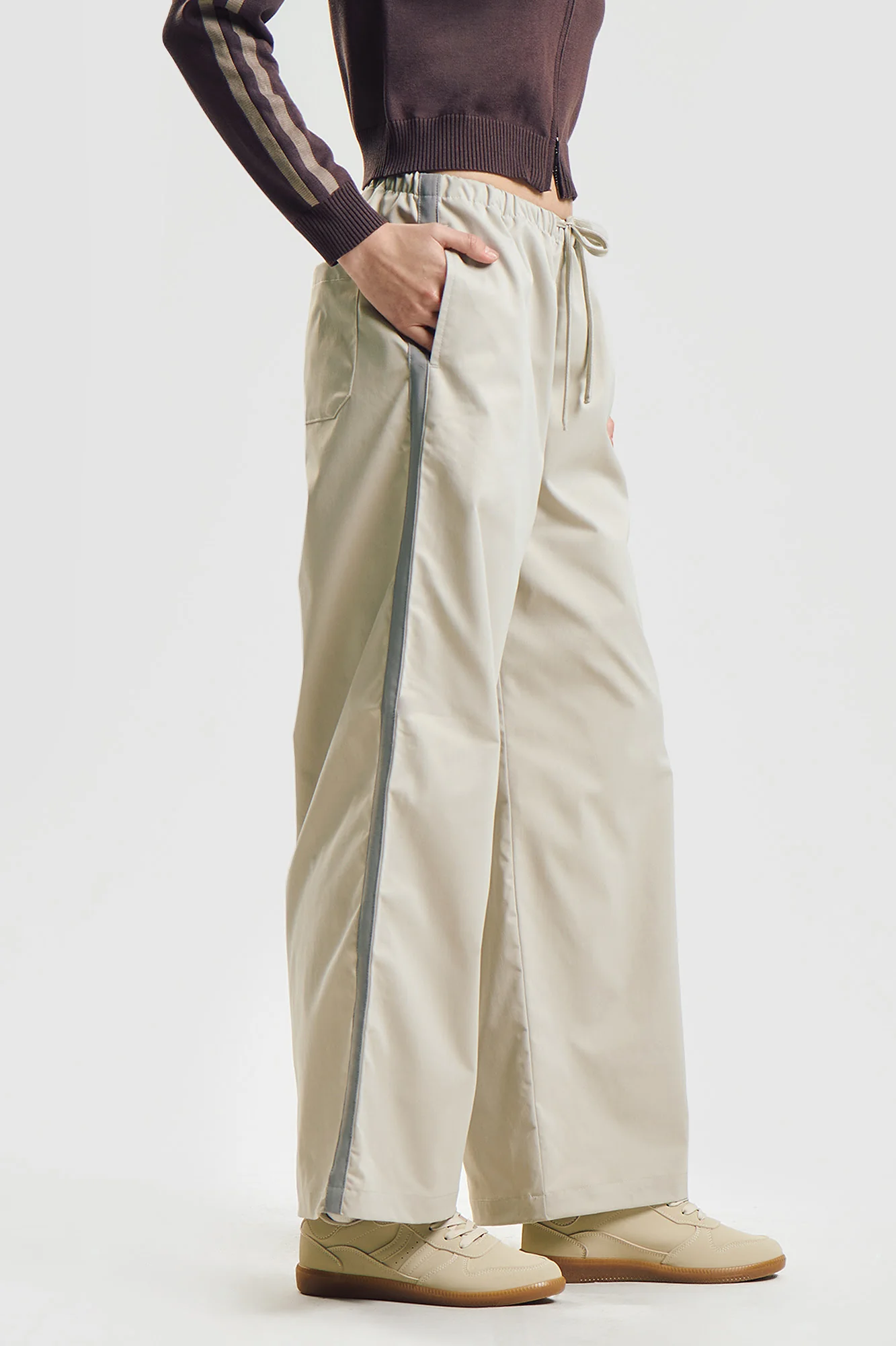 Track Pants with Contrast Paneling - Image 3