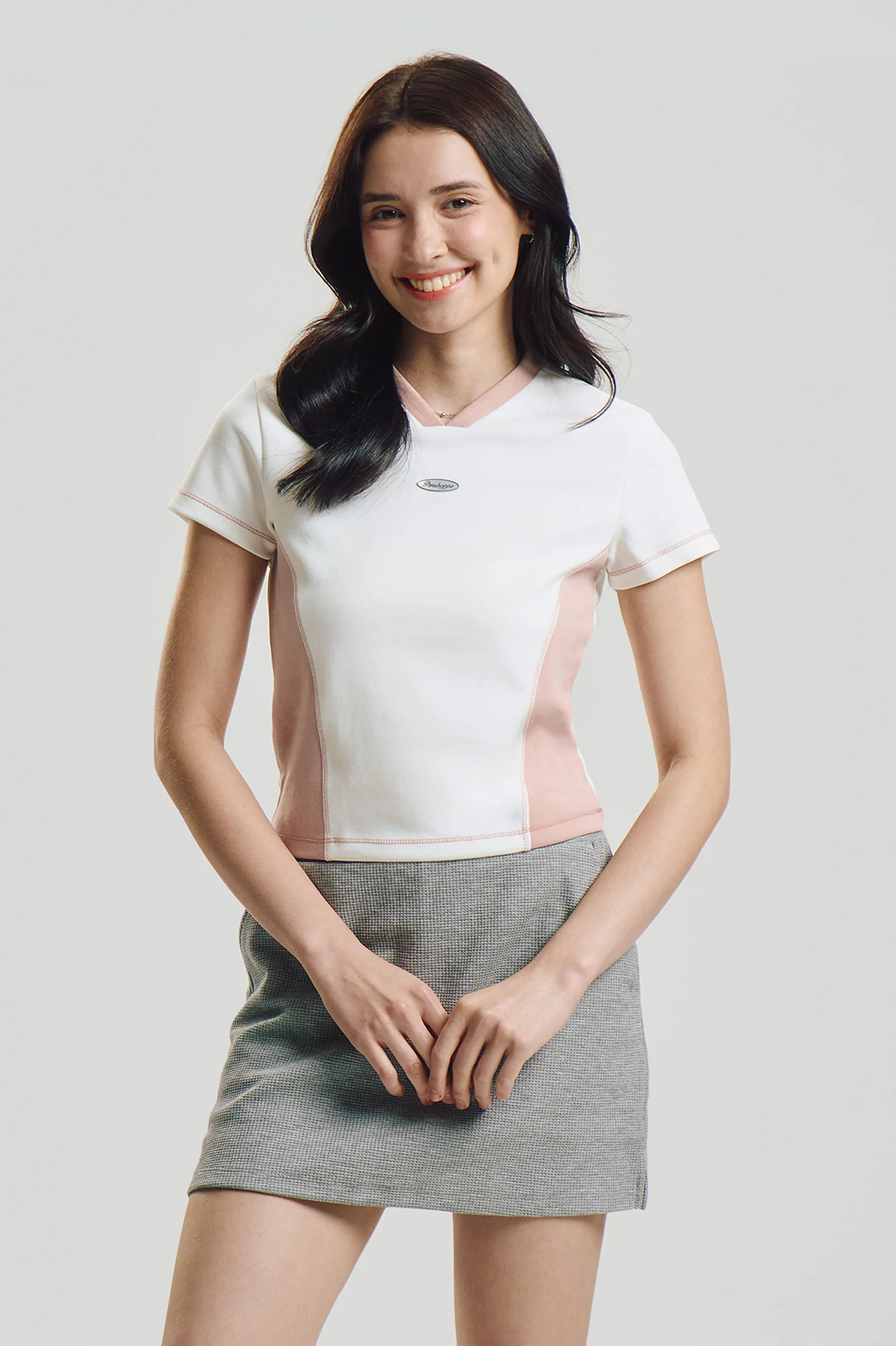 V-Neck Slim Graphic T-Shirt