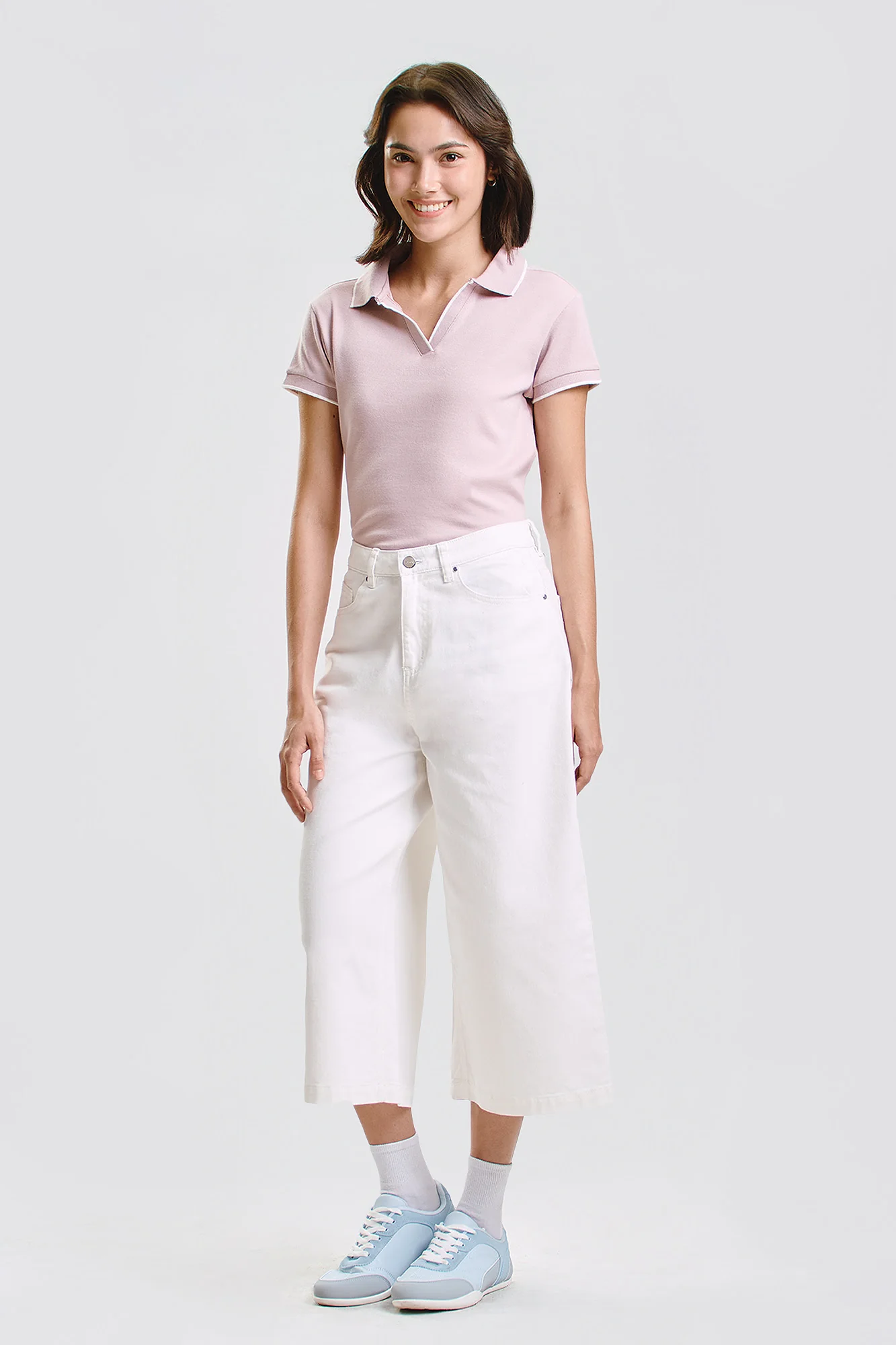 White Denim Culottes - Image 4