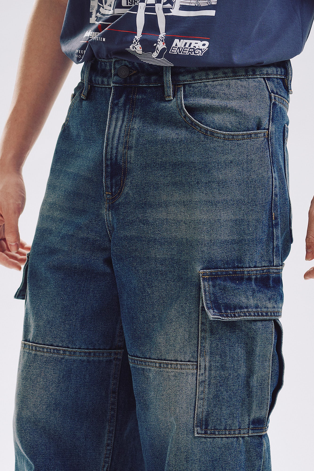 Wide Cargo Jeans - Image 2