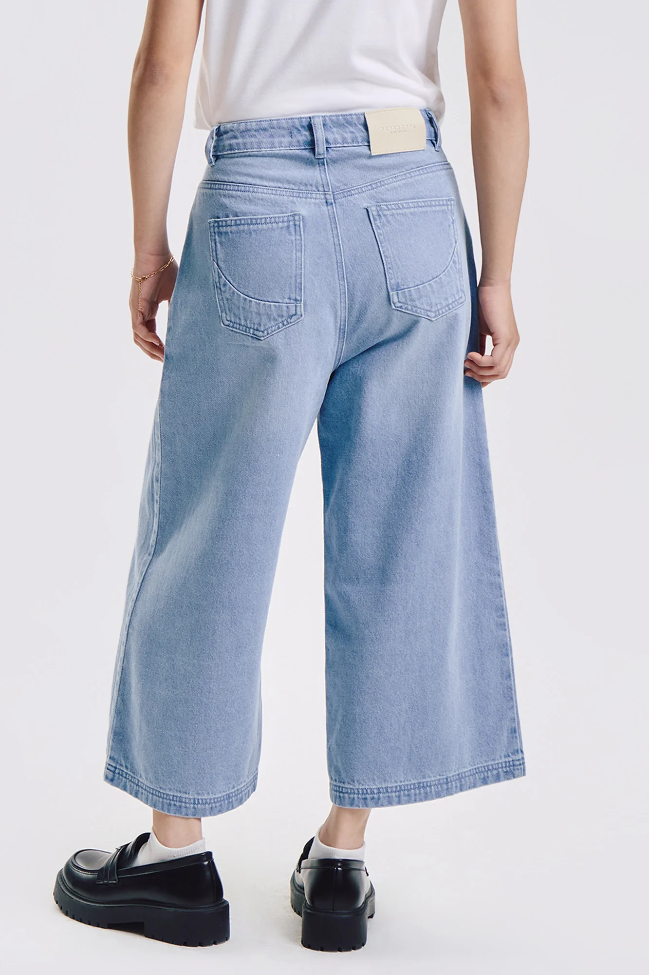 Wide Fit Cropped Jeans - Image 3