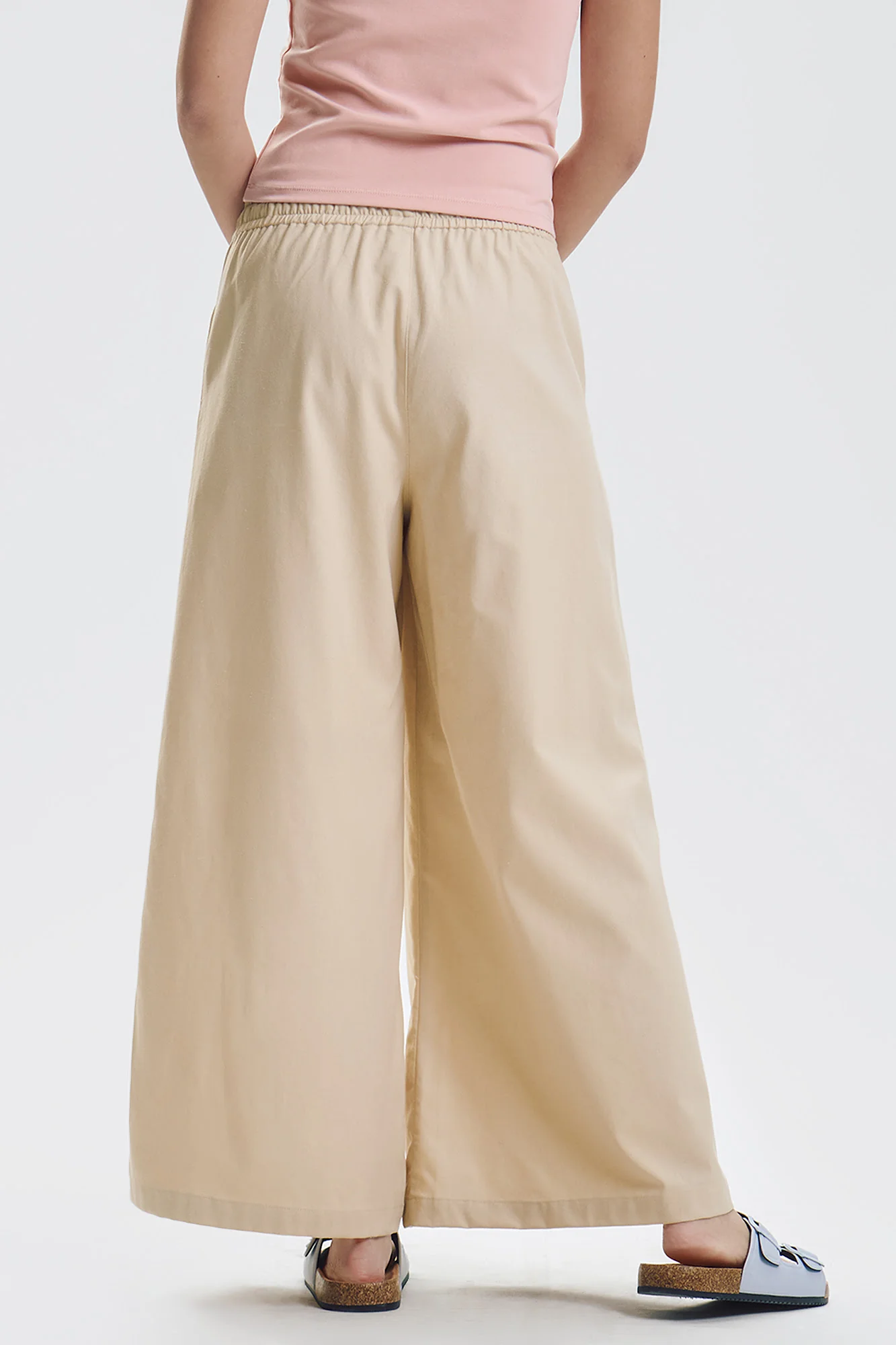 Wide Fit Linen Pull-On Pants - Image 3