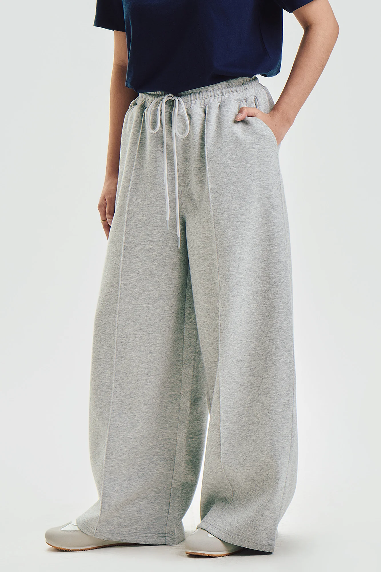 Wide Pintuck Interlock Pants - Image 4