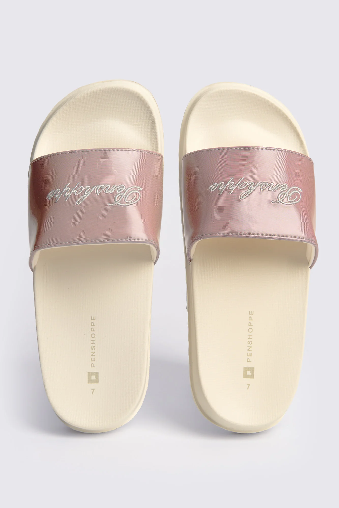 Women's Holographic One Band Saw Tooth Slides - Image 2