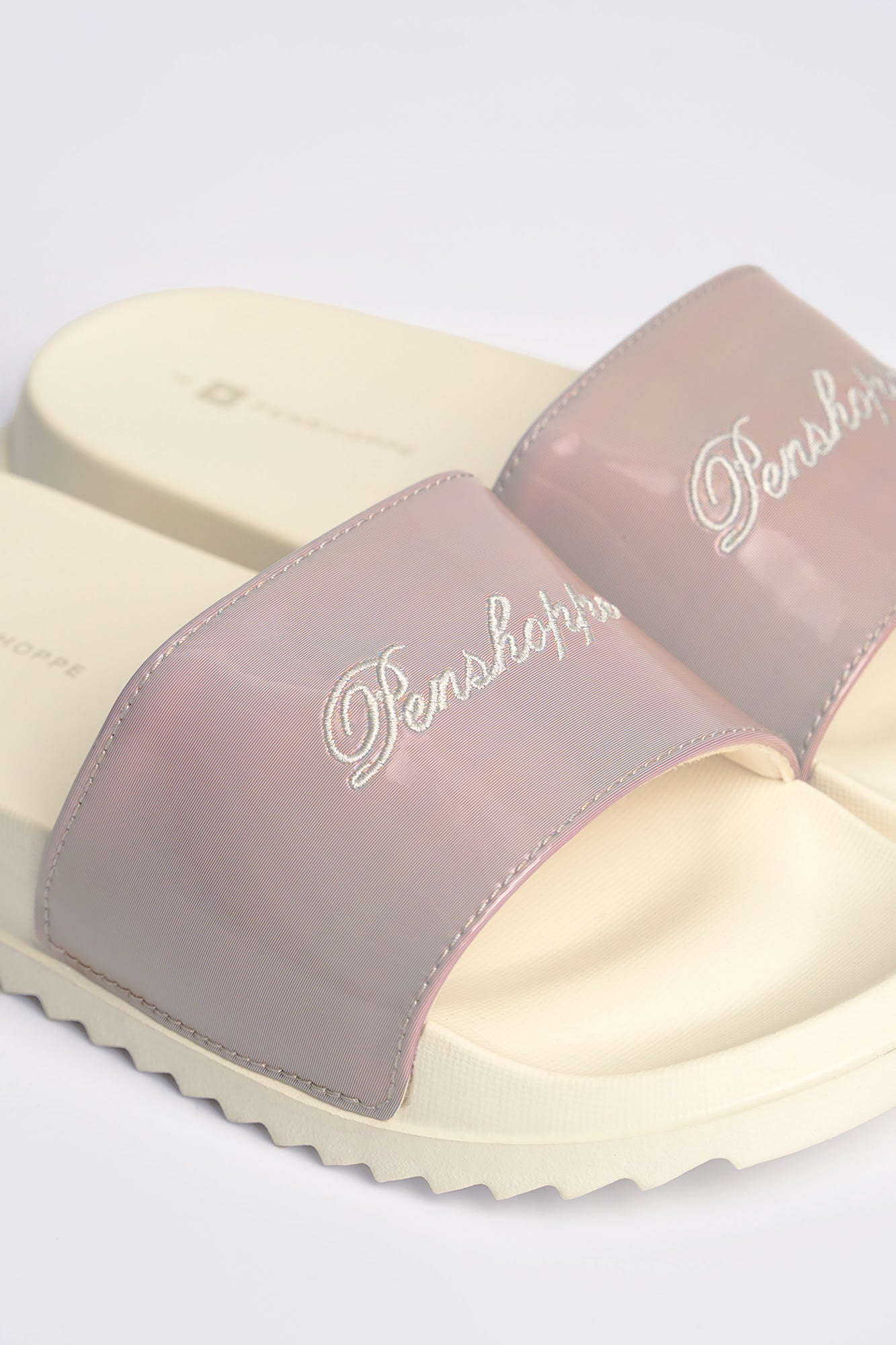 Women's Holographic One Band Saw Tooth Slides - Image 4