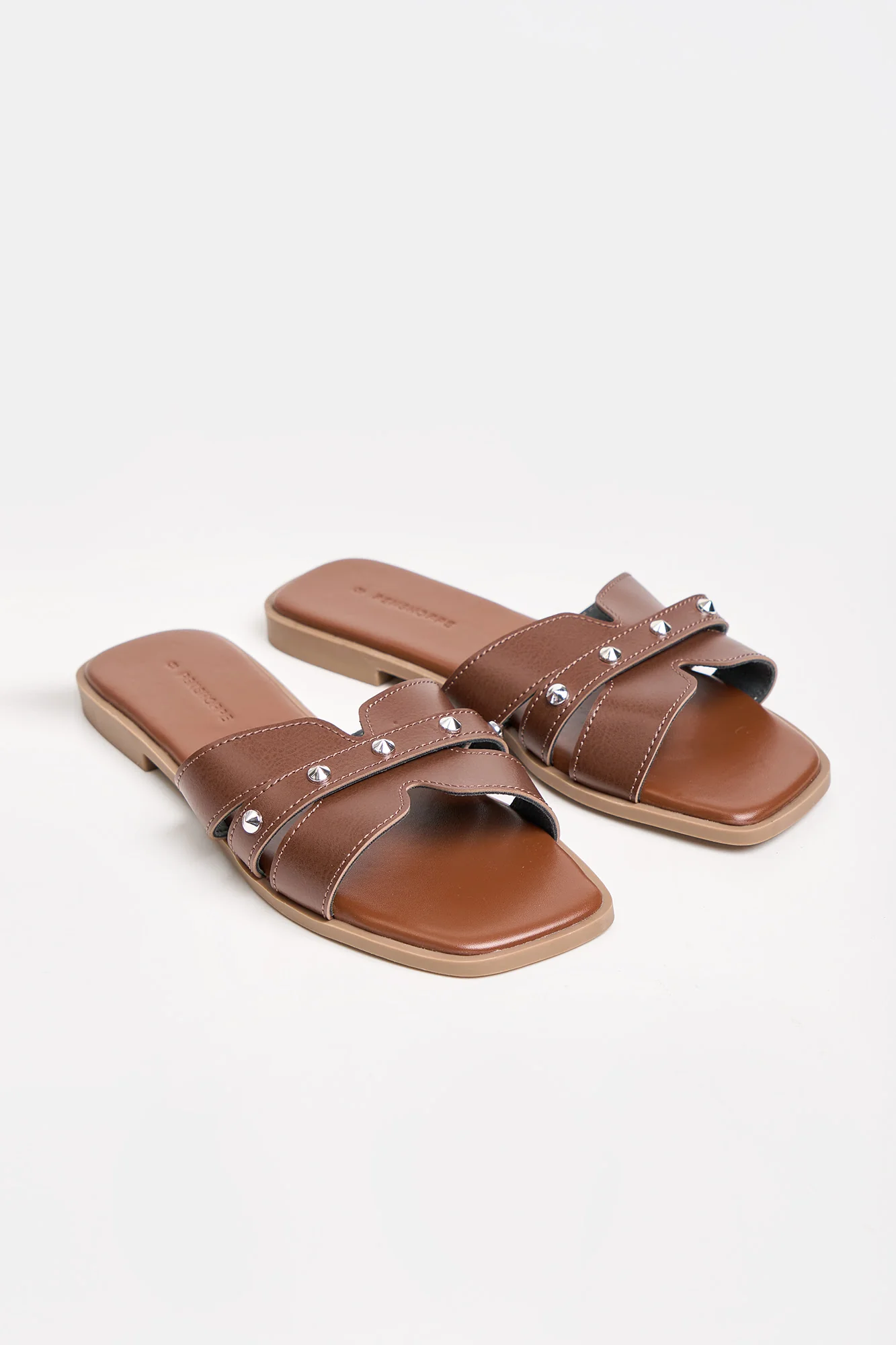 Women's Leather Slip-On Sandals