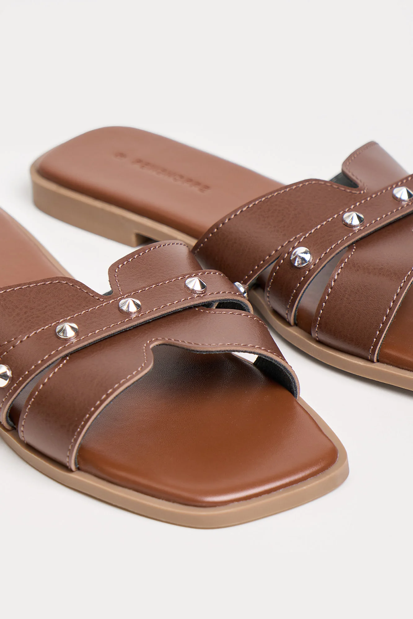 Women's Leather Slip-On Sandals - Image 4