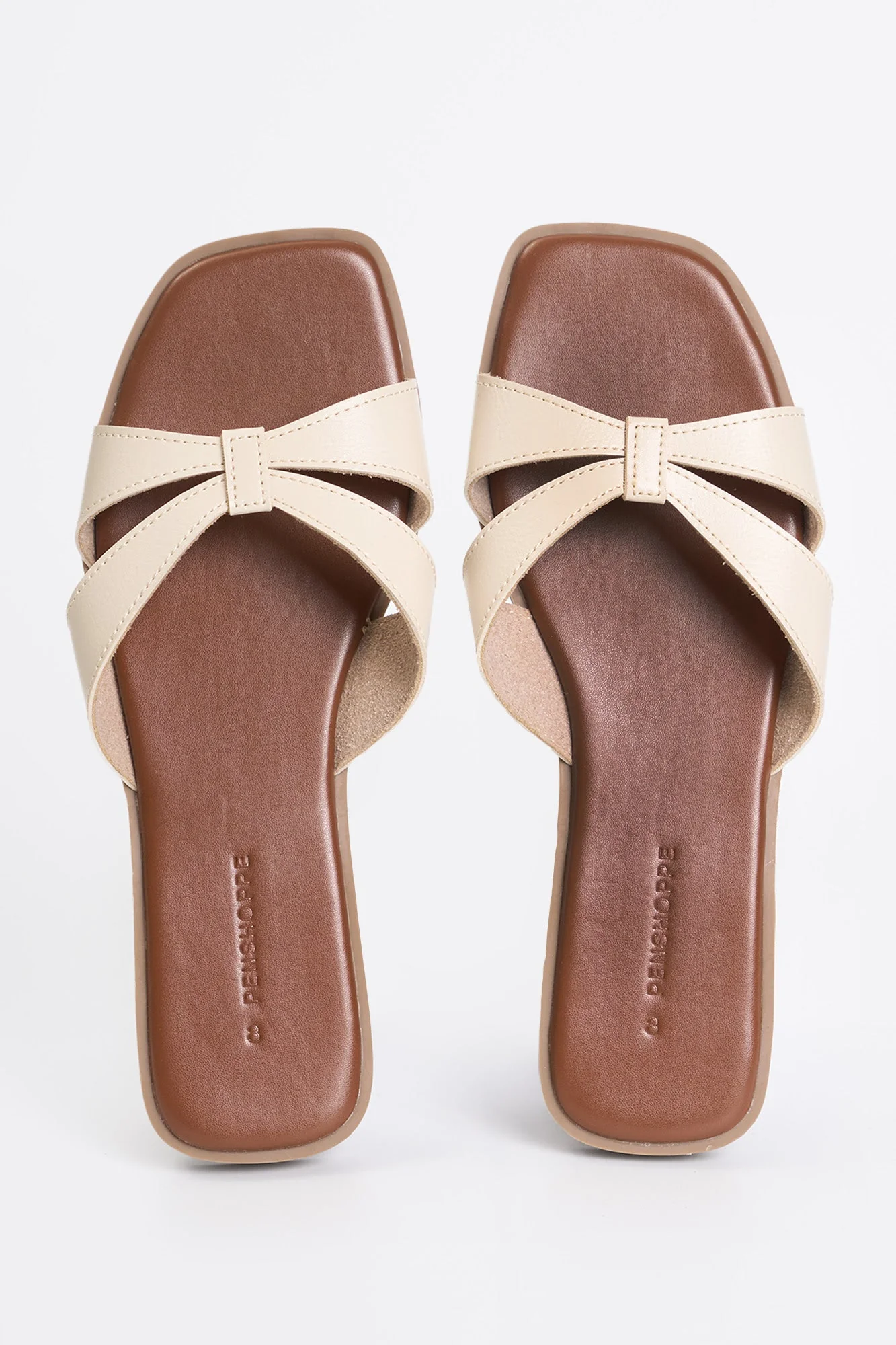 Women's Leather Slip On Sandals - Image 6