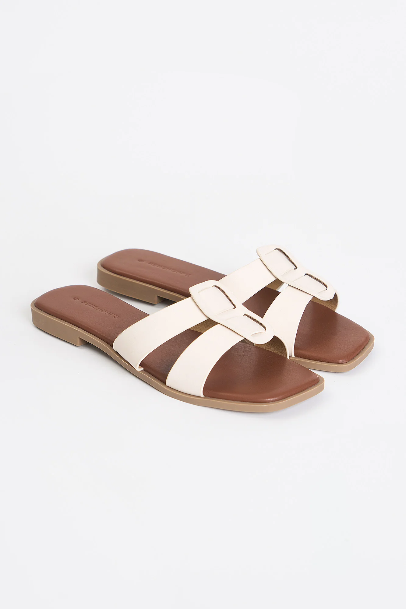 Women's Leather Slip On Sandals
