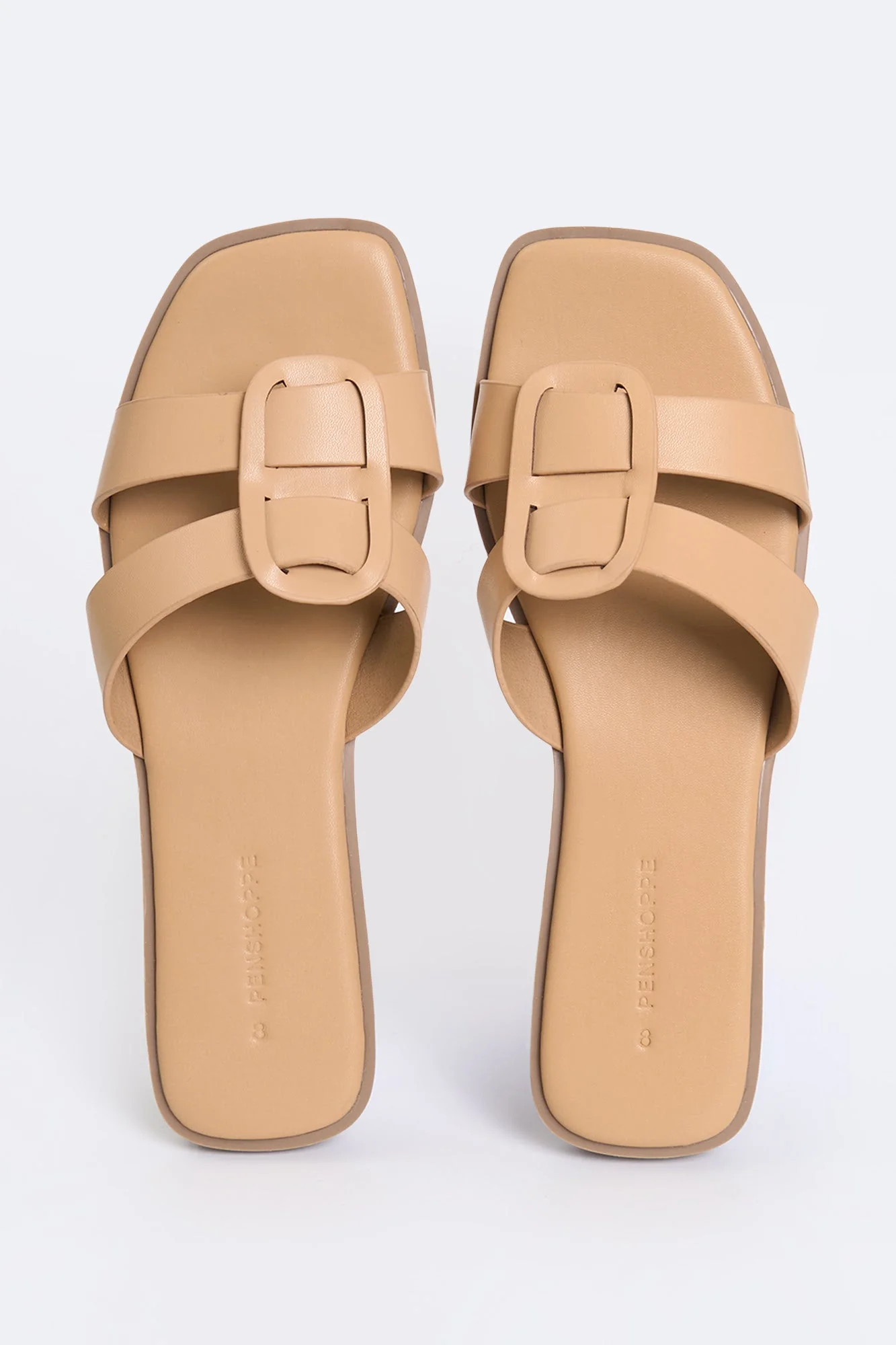Women's Leather Slip On Sandals - Image 6
