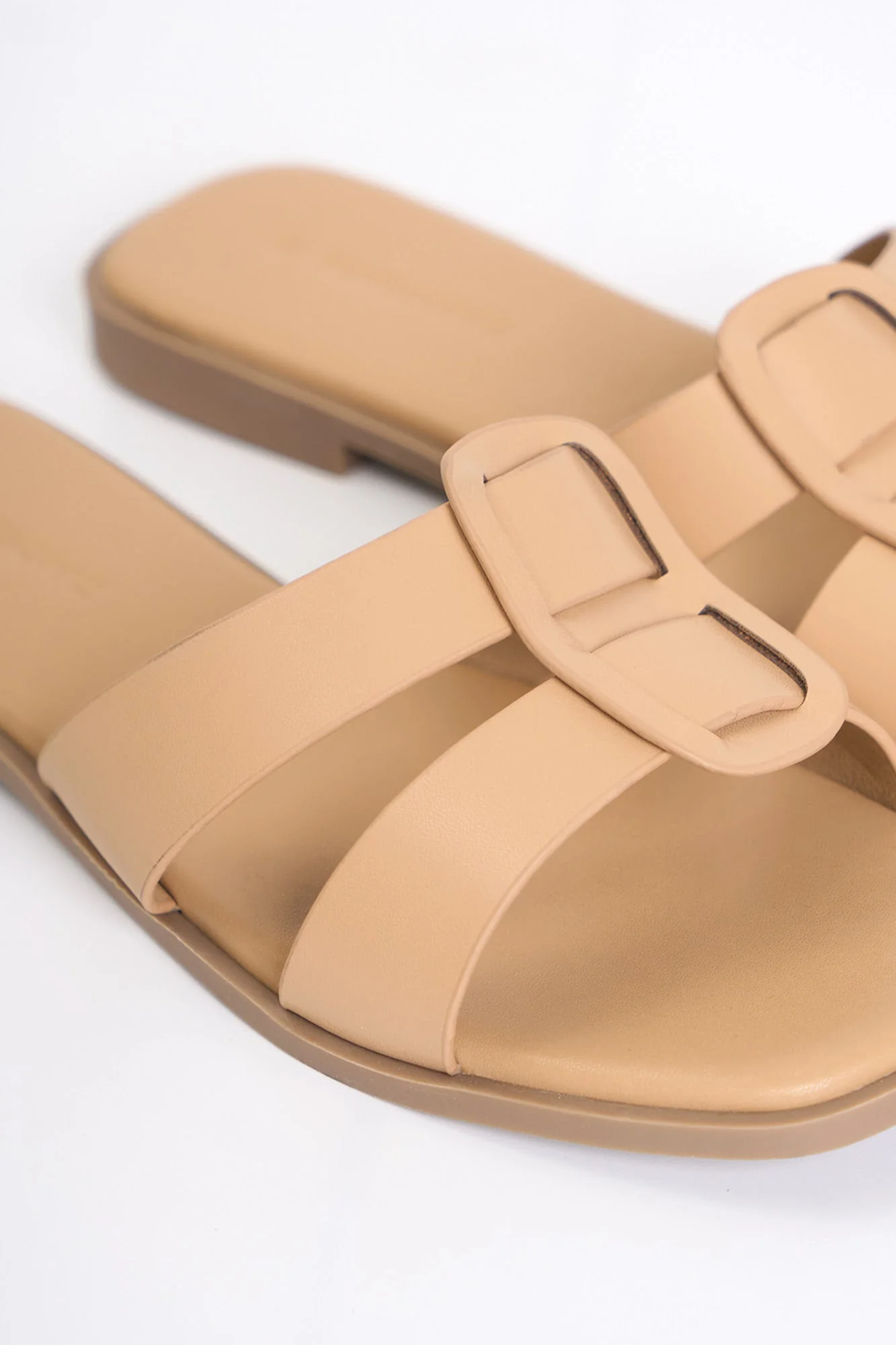 Women's Leather Slip On Sandals - Image 8