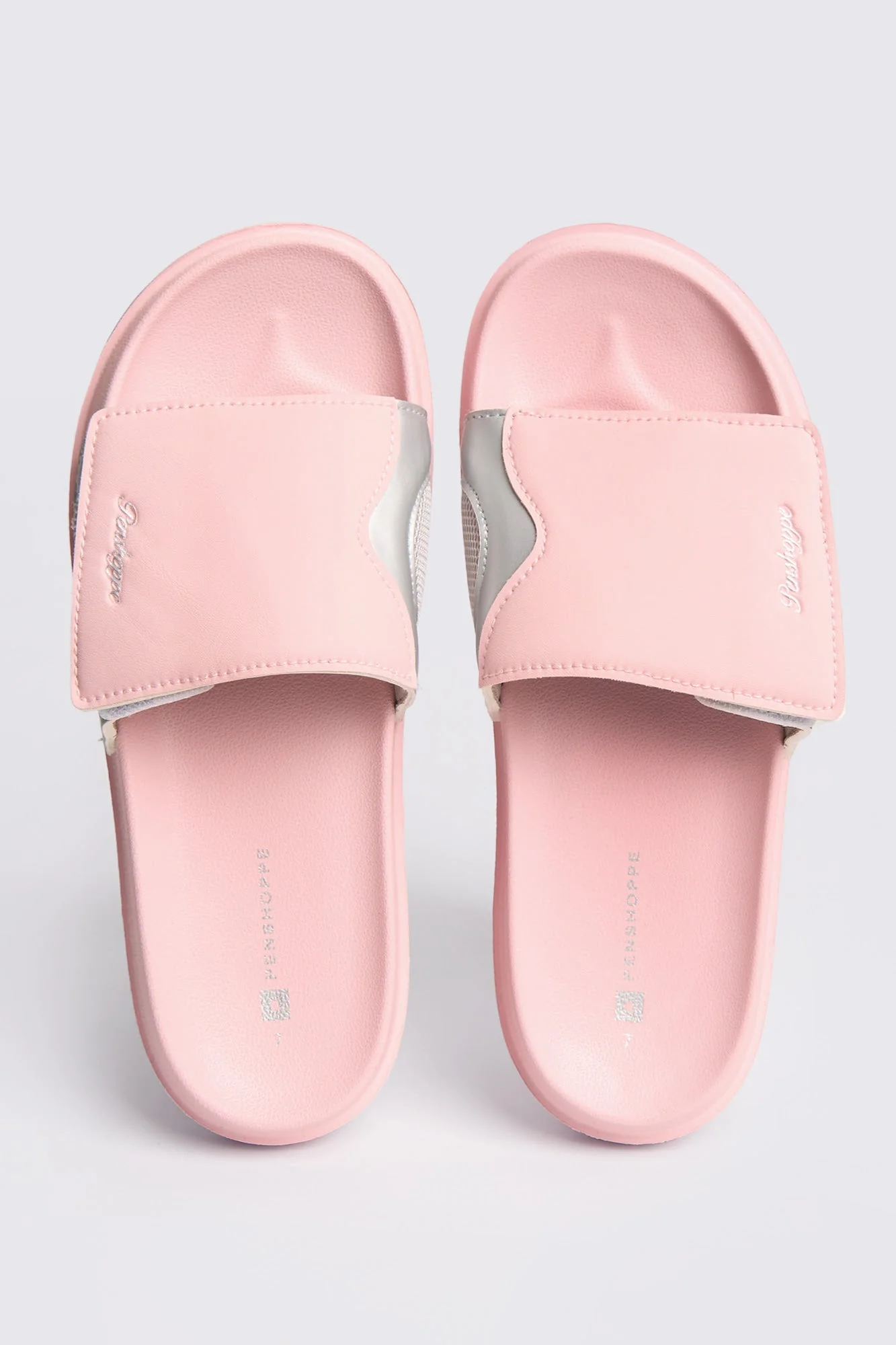 Women's Leather Velcro Padded Band Slides - Image 6