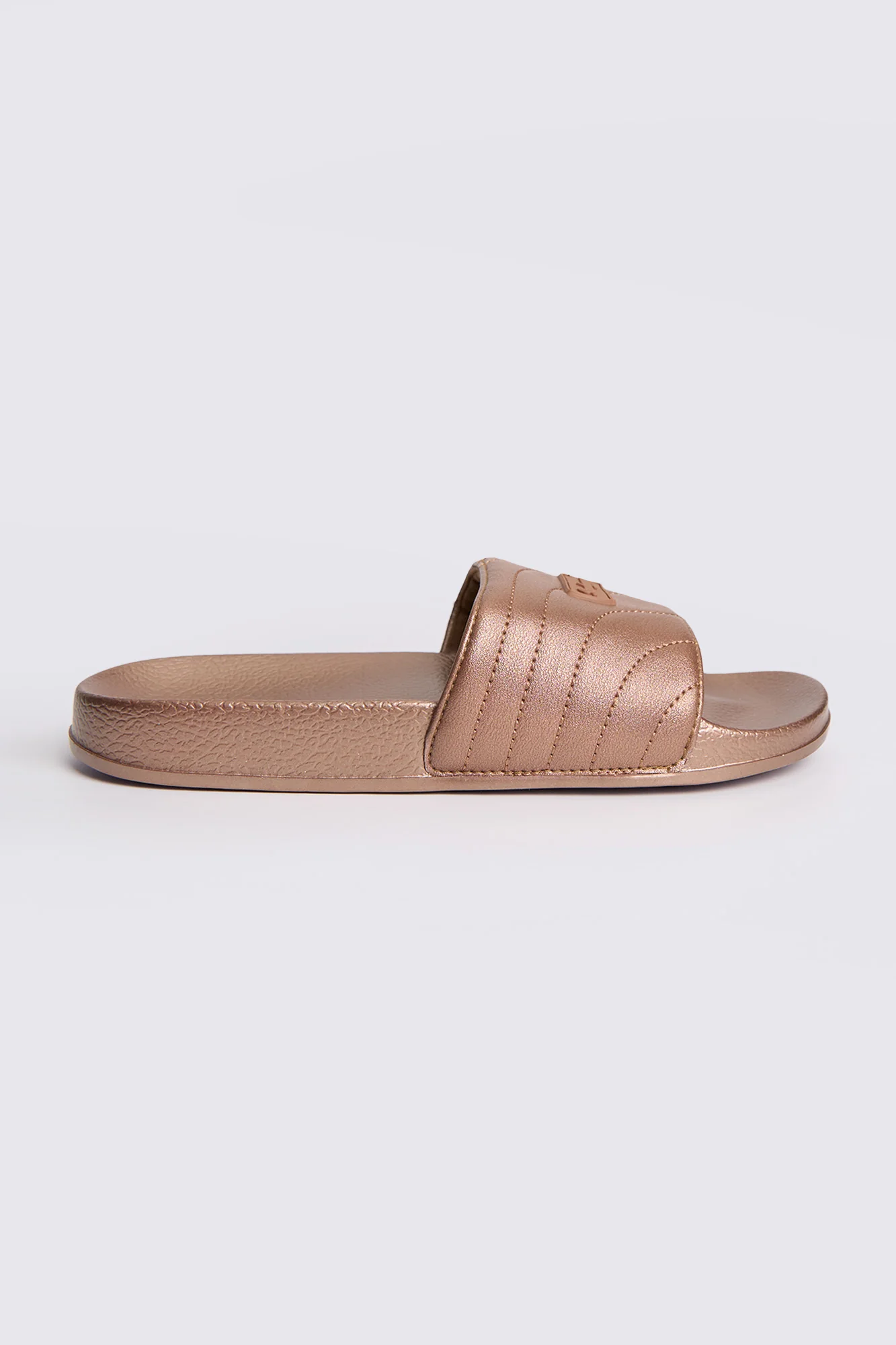 Women's Padded Leather Band Slides - Image 3