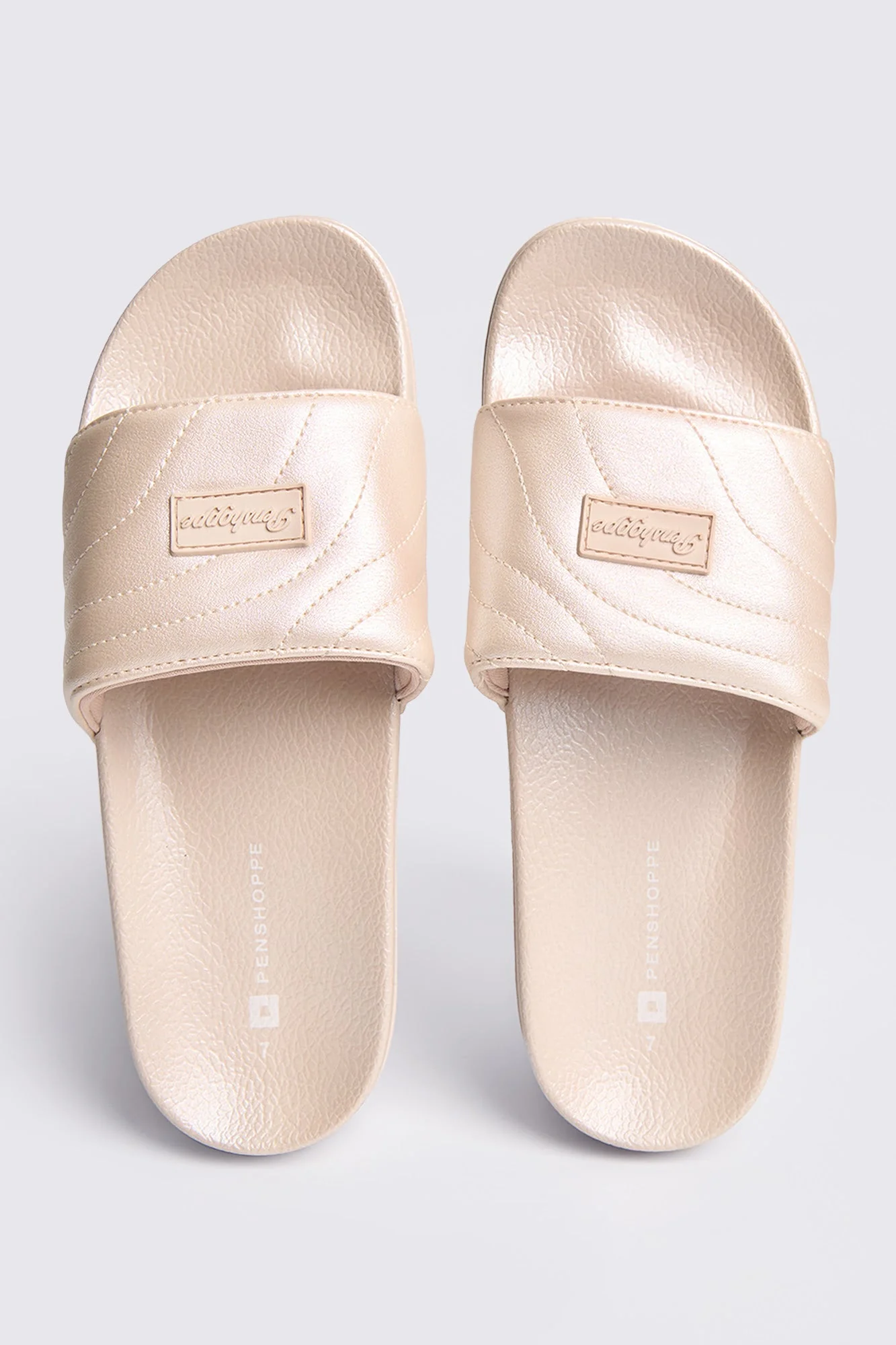 Women's Padded Leather Band Slides - Image 6