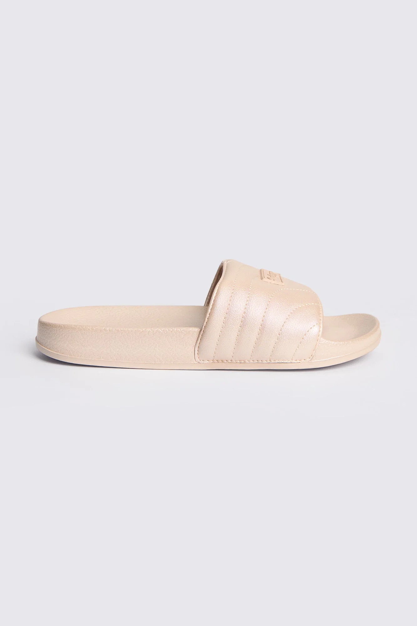 Women's Padded Leather Band Slides - Image 7
