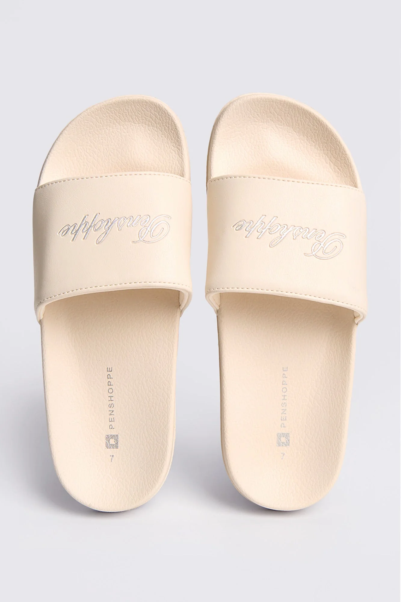Women's Slides with Embossed Metallic Print - Image 10