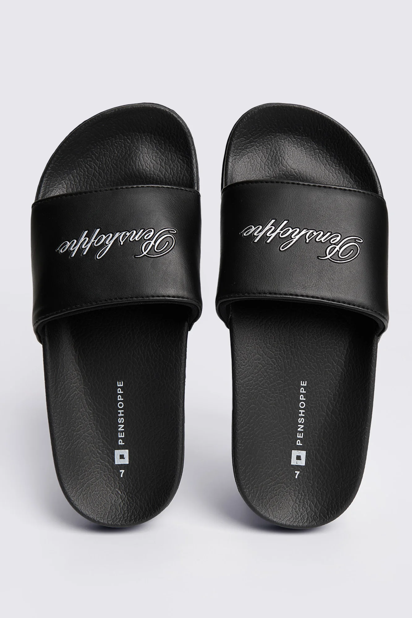 Women's Slides with Embossed Metallic Print - Image 2