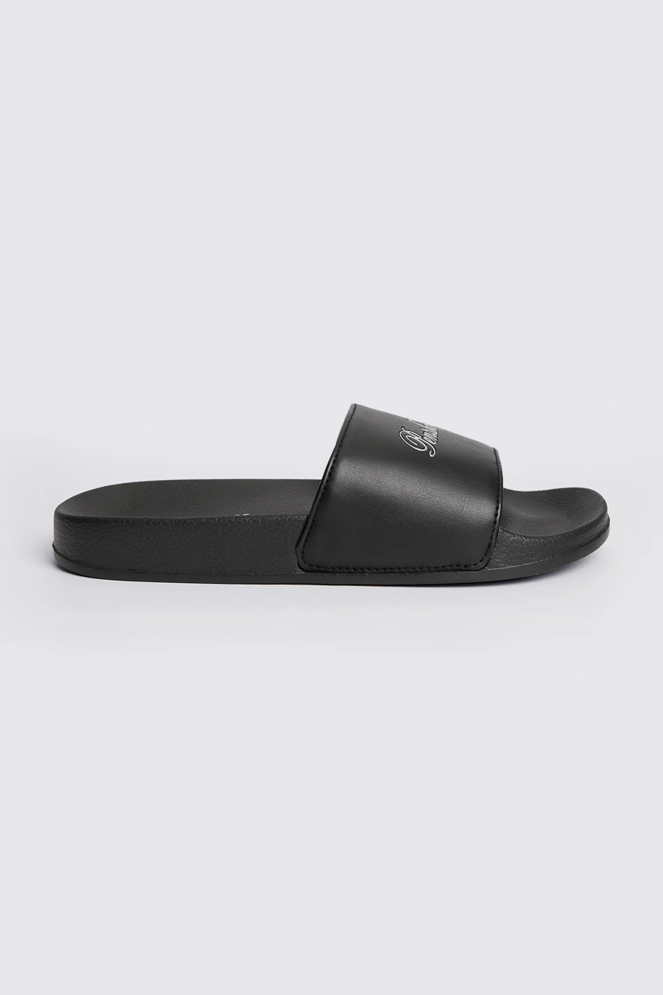 Women's Slides with Embossed Metallic Print - Image 3