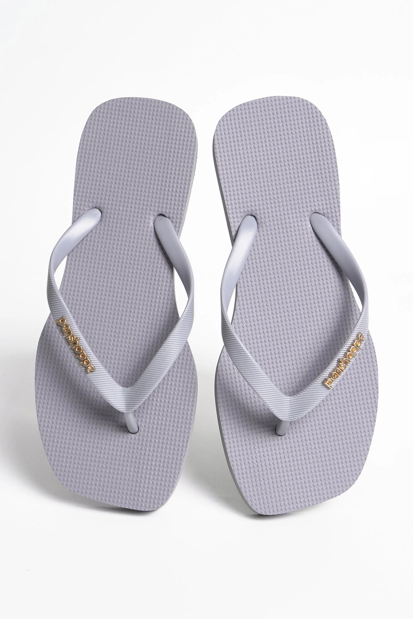 Women's Square Flip Flops with Metal Branding - Image 22