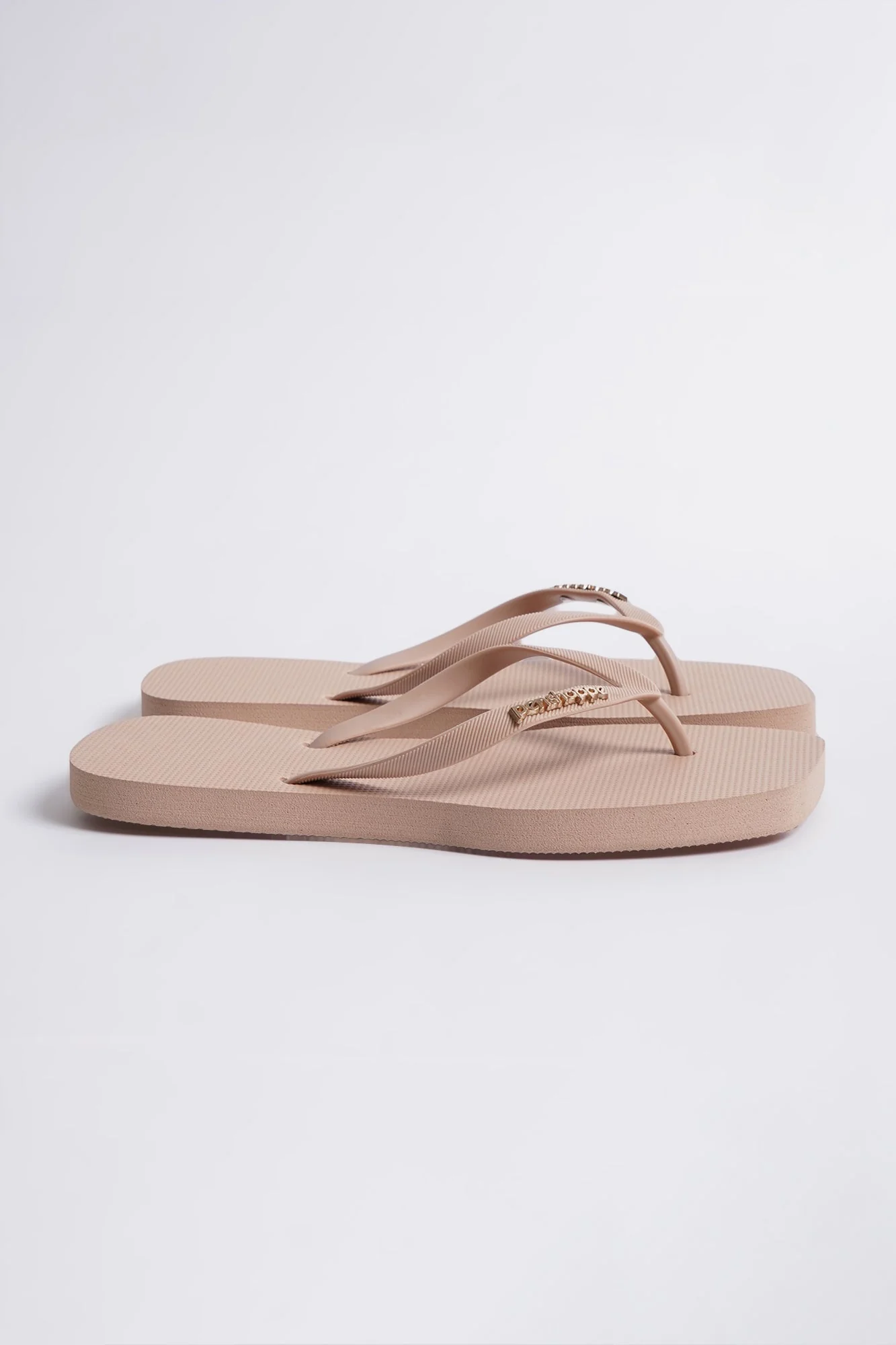 Women's Square Flip Flops with Metal Branding - Image 27